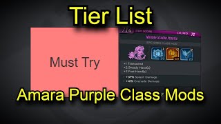 Amara Borderlands 3 Purple COM Tier List [upl. by Notsej]