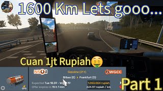 Ngebut lagi 1600 Km gasss  ETS2 [upl. by Aliek473]