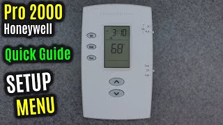 Honeywell Home PRO 2000  SETUP MENU  Factory RESET  Programmable Thermostat [upl. by Male810]