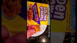 Golden Grahams Cereal Retro Recipe RandomRatingsandReviews GoldenGrahams snacks [upl. by Zevahc]