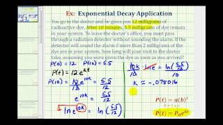 Exponential Decay Function App With Logs yaekt  Radioactive Dye [upl. by Ameen]