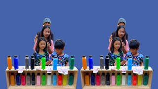 Guess The Bottle Colors Game Challenge [upl. by Farrington]