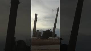 SOUND UP  Chimney Demolition demolition subscribe [upl. by Elokyn785]