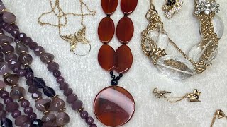 Video 57 Thomas Sabo Sterling amp Carnelian necklace Christmas Pins Vintage clip ons amp more [upl. by Harias]