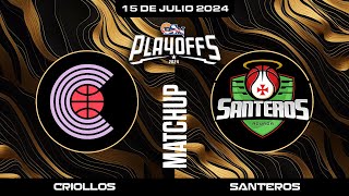 Criollos de Caguas vs Santeros de Aguada  BSN2024 [upl. by Natelson]