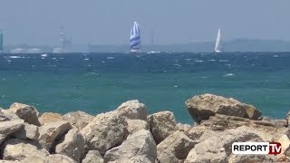 ‘Deti na bashkon’ zhvillohet gara spektakolare BrindisiVlorë me veliera Leli Atraksion turistik [upl. by Mancino274]