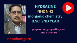 hydrazineNH2NH2bsc2ndyearinorganicchemistry [upl. by Paget]