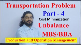 Transportation Problem Part 4 in Nepali Unbalanced Cost Minimization MBS BBA Operation management [upl. by Carline]