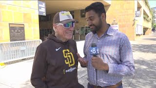 San Diego Padres fans excited for first postseason home game against Atlanta Braves [upl. by Leunamnauj]