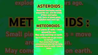 asteroids meteoroids [upl. by Amehsyt512]