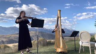 Fly Me To The Moon Violin and Harp Wedding performance Jackson Hole Wyoming [upl. by Melac]