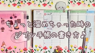 【ジブン手帳】ちょっと溜めちゃった時の書き方解説♡ゆるーいナレーション付き☺️ [upl. by Yhtorod]