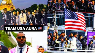 LeBron James amp Team USA Opening Ceremony 2024 Paris Olympics 🥇 [upl. by Ahsirhcal533]