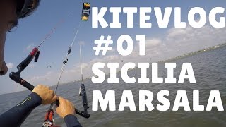 KITEVLOG 01 SICILE MARSALA LO STAGNONE [upl. by Stanwinn]