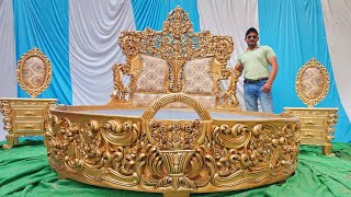 Durable Rounded Bed and Sheeshram Wood  Saharanpur Furniture Market 🔥  Cheapest furniture market [upl. by Violeta]