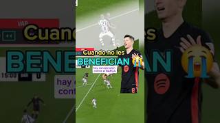 FUERA DE JUEGO Lewandowski  No se quejaban cuando les BENEFICIABA la tecnología 🤔 FCBarcelona [upl. by Norred]