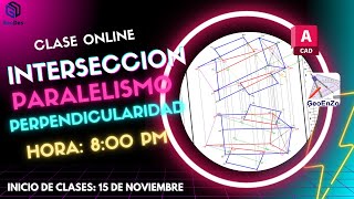 GEOMETRIA DESCRIPTIVA  INTERSECCION PARALELISMO Y PERPENDICULARIDAD cursoonline geometria vivo [upl. by Brey]