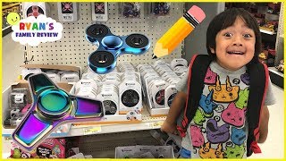 Back to School Shopping and Fidget Spinner Toy Hunt with Ryans Family Review [upl. by Tolman805]