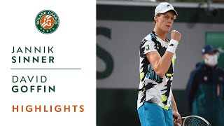 David Goffin vs Jannik Sinner Round 1 Highlights I RolandGarros 2020 [upl. by Phillane170]