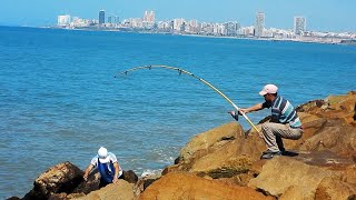 GRAN PESCADO DIO LA SORPRESA DE LA JORNADA SOBRE LAS PIEDRAS [upl. by Fisa]