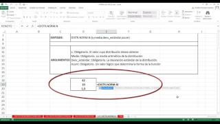 Función DISTRNORMN Excel 2013 147 de 448 HD [upl. by Okajima]