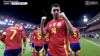 Aymeric Laporte Goal Spain Vs Serbia 10 All Goals Analysis amp Extended Highlights [upl. by Ahsyle]