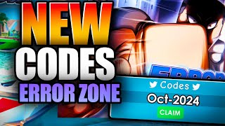 ERROR ZONE BETA TESTER CODES  ROBLOX OCTOBER 2024 [upl. by Atile462]