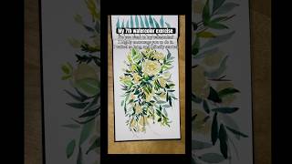 Watercolor for beginners like me artjournal everydaywatercolor floral [upl. by Aidroc]