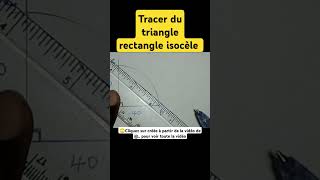 Tracer du triangle rectangle isocèle comment tracer un triangle rectangle isocèle indiamaroo movies [upl. by Eloccin]