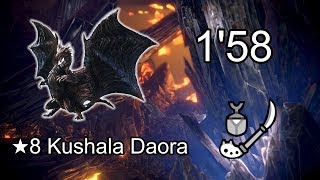 MHW PC  ★8 Kushala Daora 158 Insect Glaive TA wiki rules  クシャルダオラ 操虫棍 ソロ [upl. by Almeria]