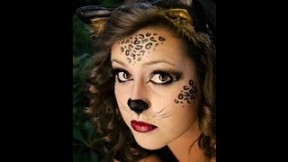 Wild Cat Halloween Makeup [upl. by Imuya393]