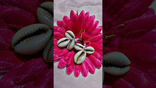 Cowrie shell earrings diy youtubeshorts collection new fashionstyle [upl. by Vikky543]