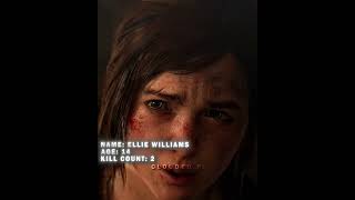 Ellie Williams Kill Count ☠️  The Last Of Us Part II  Shorts [upl. by Arondell860]