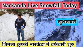 Live Snowfall Narkanda and kufri main wo bhi Feb 2024 last week main Live Snowfall [upl. by Znerol390]