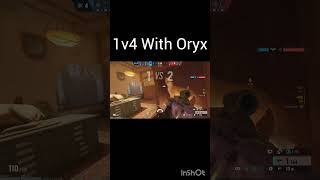 Oryx 1vs4  r6 r6s rainbowsixsiege oryx 1vs4 shorts shortsvideo clips xbox [upl. by Llednew432]