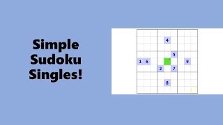 Sudoku Singles  Tutorial 5 [upl. by Maris390]