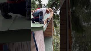 Installing metal fascia cover roofing metalroof fasciacover roofinglife shortsviral shorts [upl. by Regazzi]