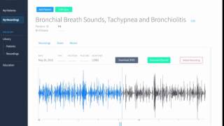 Bronchial Breath Sounds Tachypnea and Bronchiolitis Recording amp Waveform  Eko Health [upl. by Animas817]