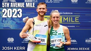 Josh Kerr and Jemma Reekie Conquer the 5th Avenue Mile 2023 [upl. by Ardnua468]