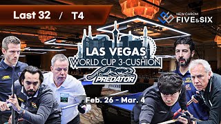 Table 4 Las Vegas World Cup 3Cushion 2023  Last 32 [upl. by Lampert]