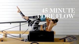 45 Minute Reformer Pilates Core Flow with Andrea Speir [upl. by Ahselyt]