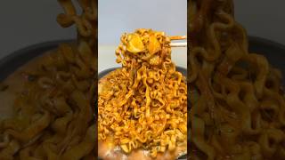 carbo buldak ramen on sweet potato pizza asmr koreanfood [upl. by Sutherlan]