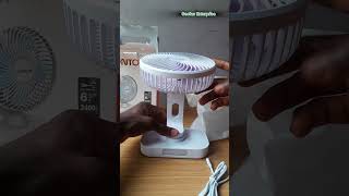 Review about Lontor 2400mAh Mini Rechargeable Fan [upl. by Ennasirk]