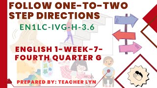 following directions English 1week7 grade 1 4thq [upl. by Aihsenal289]