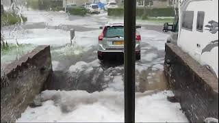 Wolkbreuk garage stroomt vol met water in Buitenpost [upl. by Frerichs]