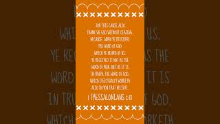 1 Thessalonians 213 ✝ Bible Verse of the Day [upl. by Wolliw849]