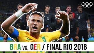 🇧🇷 Brazil vs 🇩🇪 Germany  Mens ⚽ Football Final Rio 2016 [upl. by Millham]