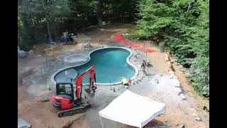 Pool  Patio Installation Time Lapse Video [upl. by Olyhs]