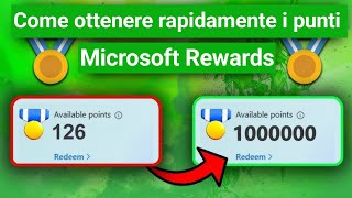 Punti Microsoft Rewards illimitati Come ottenere rapidamente punti Microsoft Rewards 2024 ultimi [upl. by Adirf]