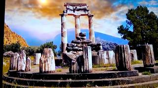 Delphi Oracle Omphalos Belly Button of the World Megalithic Sonework Temple of Apollo 2108 [upl. by Enamrahs]